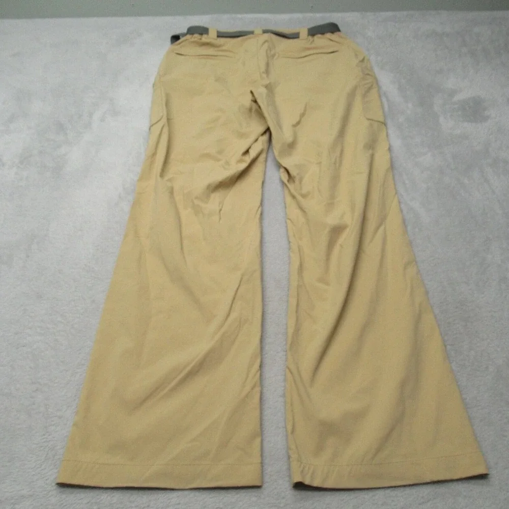 LL Bean Pants Mens Small Tan Flex Waist Belted Cargo SunSmart Hiking 30x33